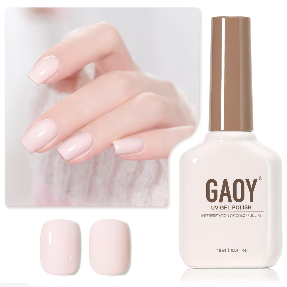 GAOY Pink Gel Nail Polish bottle for at-home manicures with 16ml of color