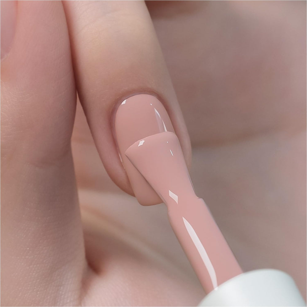 GAOY Pink Gel Nail Polish bottle in dusty pink for at-home manicures.