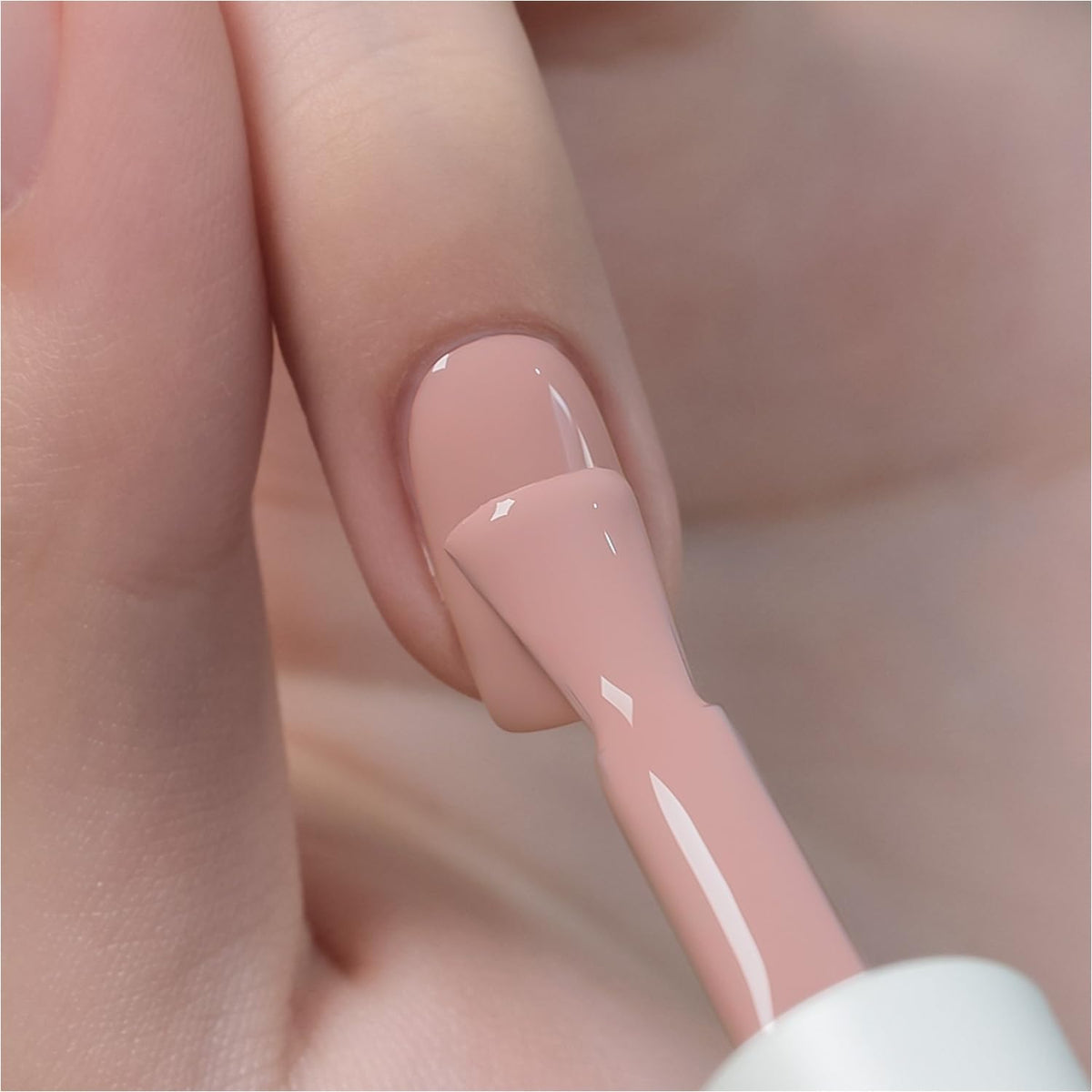 GAOY Pink Gel Nail Polish bottle in dusty pink for at-home manicures.