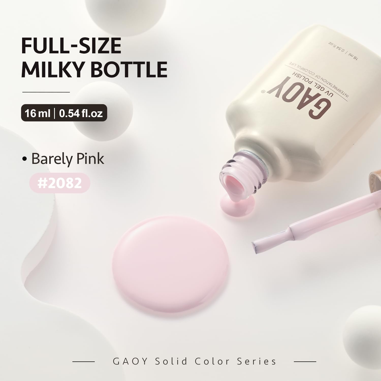 GAOY Pink Gel Nail Polish finish after top coat for glossy shine