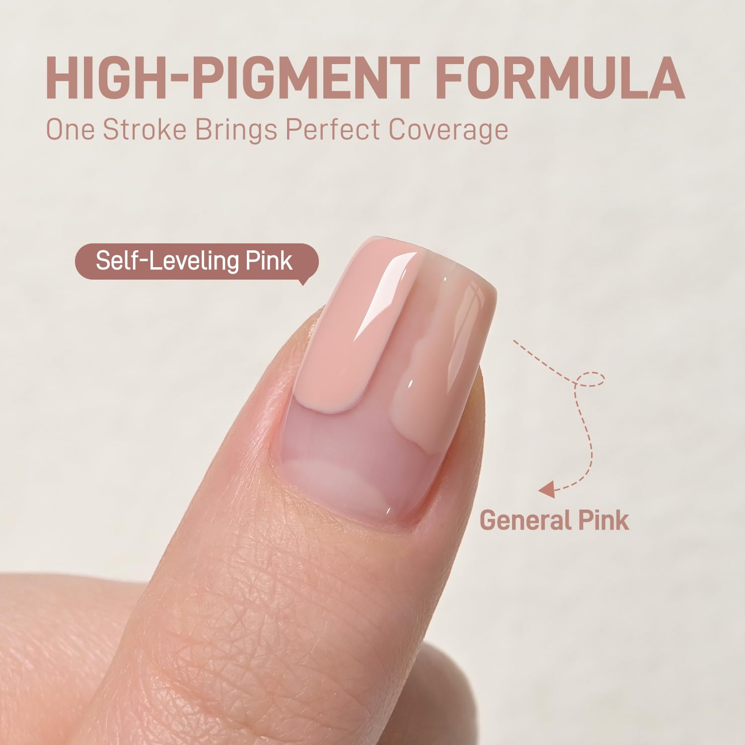 GAOY Pink Gel Nail Polish offers long-lasting wear up to four weeks.