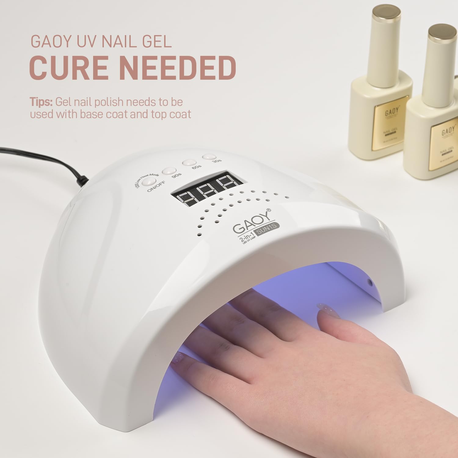 GAOY Pink Gel Nail Polish uses low-odor, safety-certified ingredients.