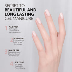 GAOY Pink Gel Nail Polish curing under UV lamp for quick dry