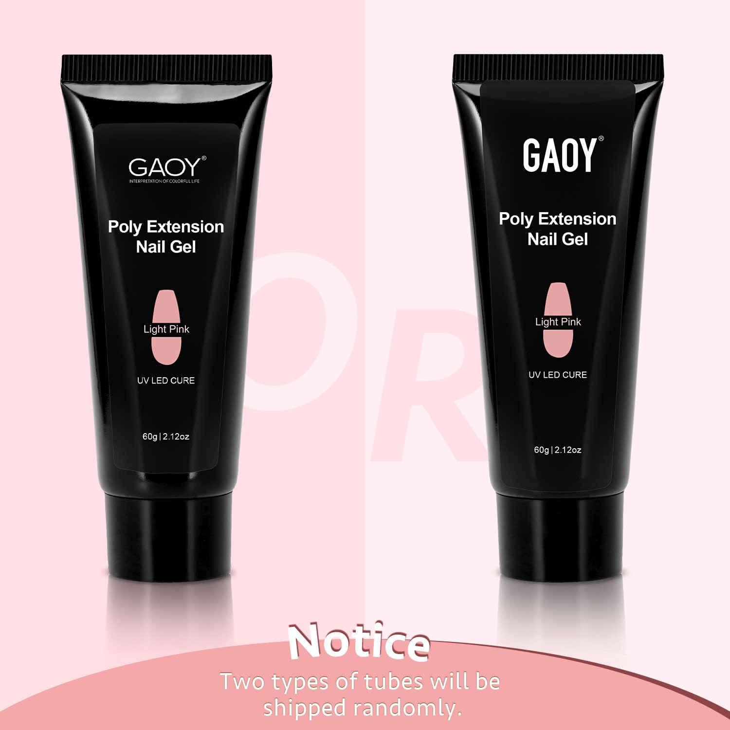 GAOY Poly Gel 60g accessories not included; purchase dual forms and brush separately.