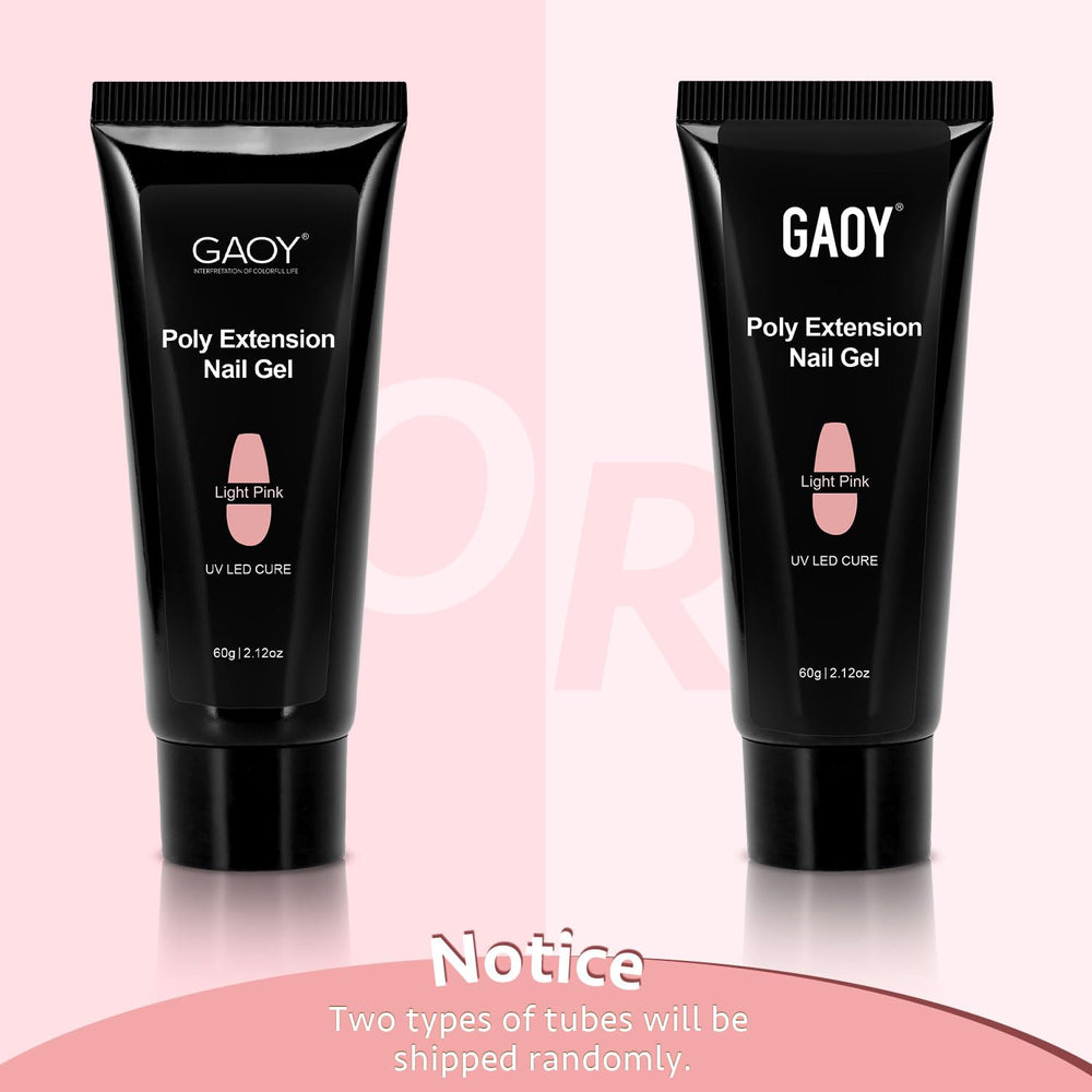 GAOY Poly Gel 60g accessories not included; purchase dual forms and brush separately.