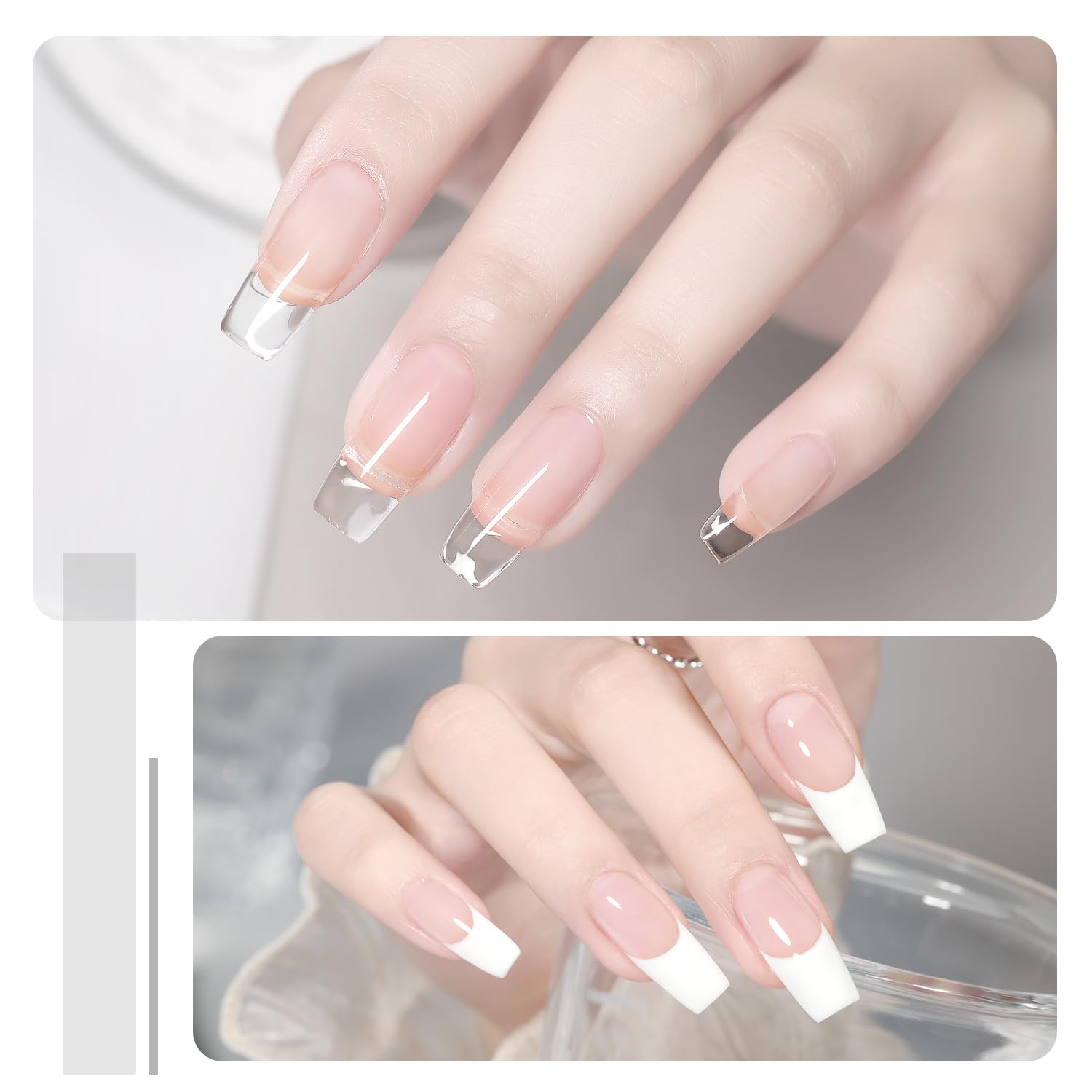 GAOY Poly Gel 60g applied on a nail to create an even extension.