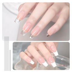 GAOY Poly Gel 60g applied on a nail to create an even extension.