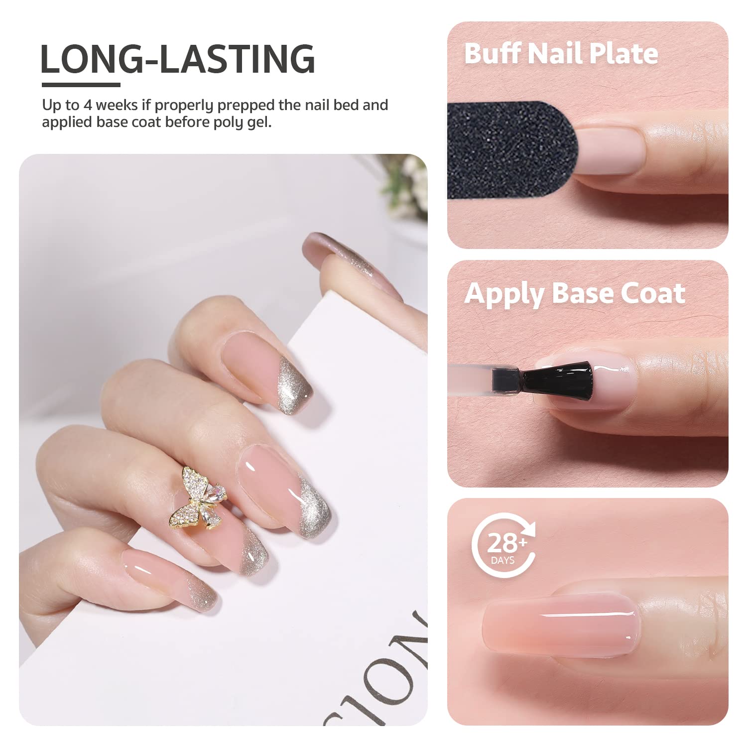 GAOY Poly Gel 60g beginner-friendly for easy home or salon nails.