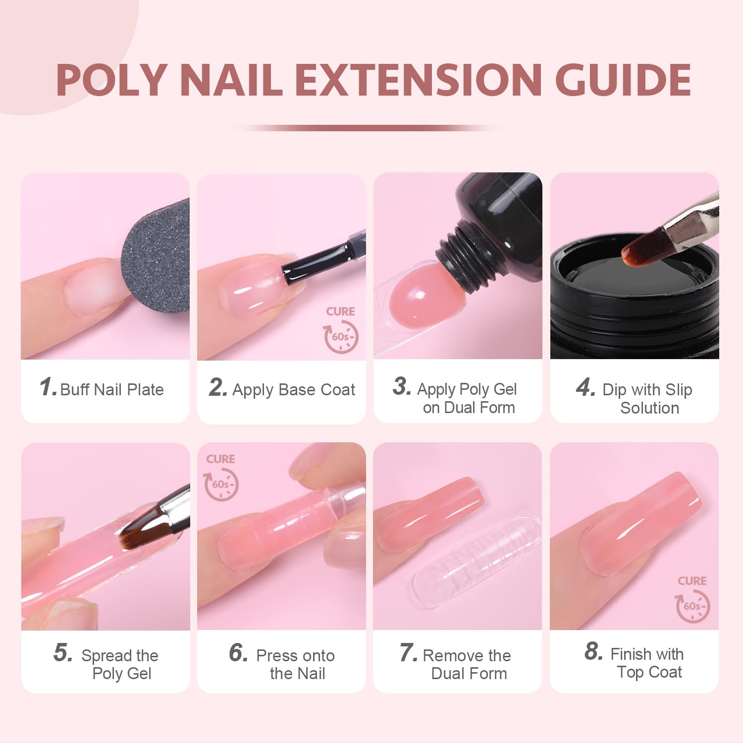 GAOY Poly Gel packaging highlights 60g jar for bulk DIY manicures