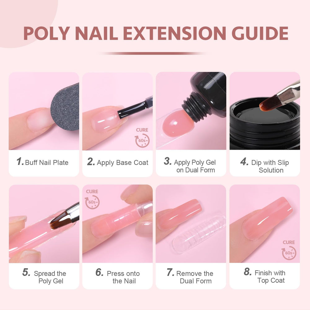 GAOY Poly Gel packaging highlights 60g jar for bulk DIY manicures