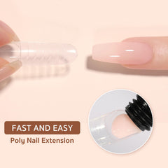 GAOY poly gel color bottles arranged for easy at-home manicure and long wear.