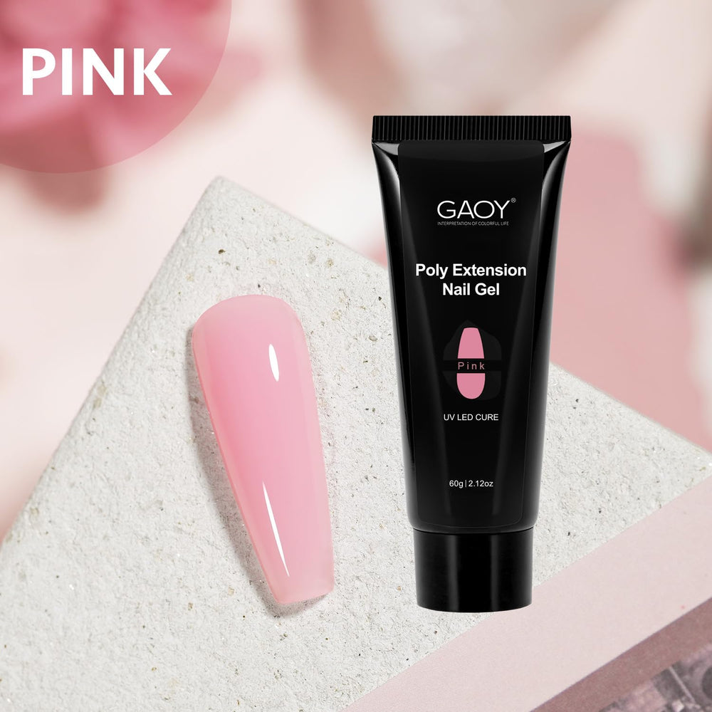 GAOY Poly Gel nail finish showcases glossy, long-lasting results