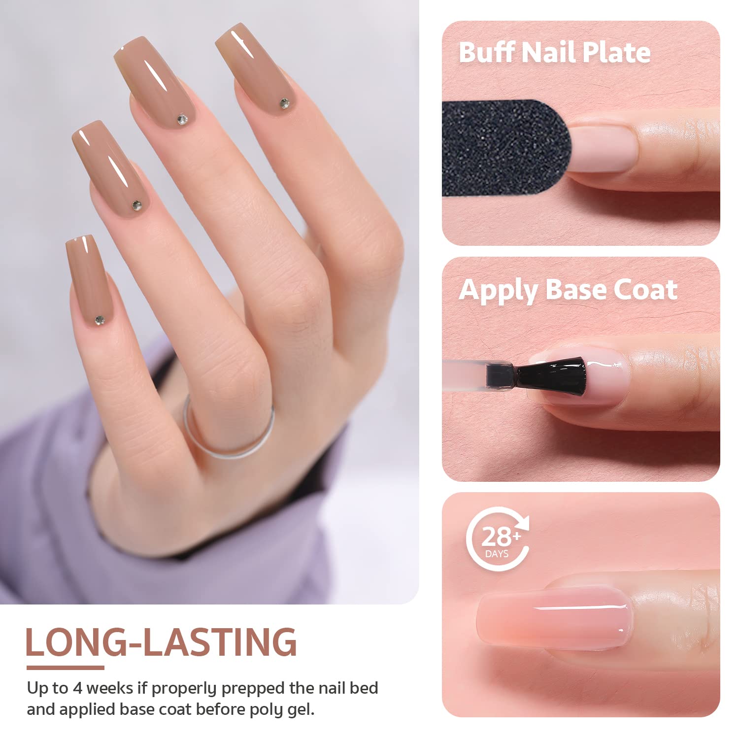 GAOY gel color tubes in nude, pink, black