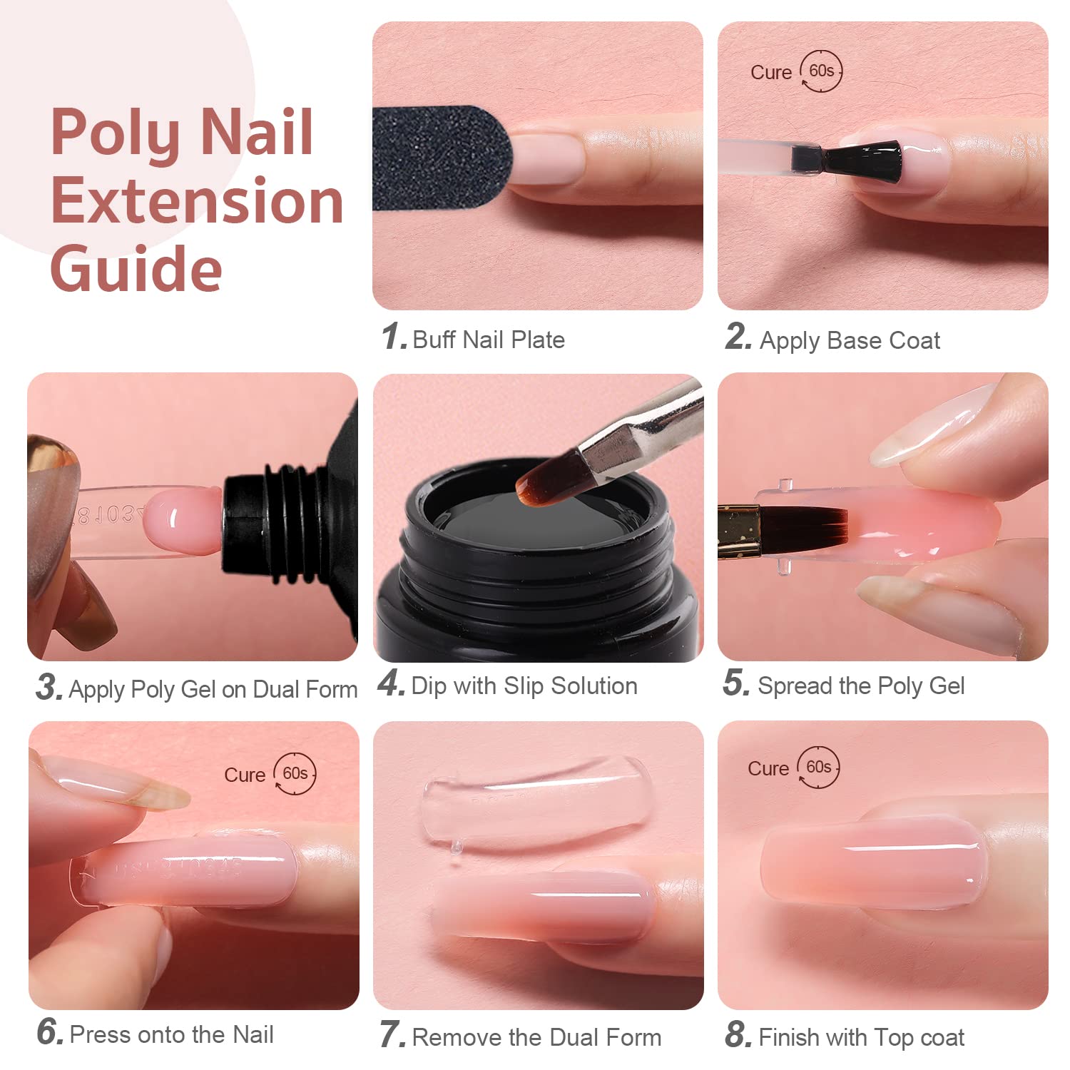 GAOY Poly Gel Set at-home kit empowers beginners and pros to craft salon-quality nails.
