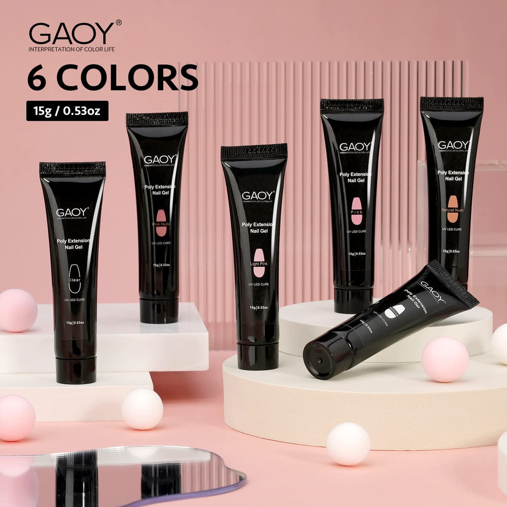 GAOY Poly Gel Set base coat-ready finish supports durable wear with proper prep.