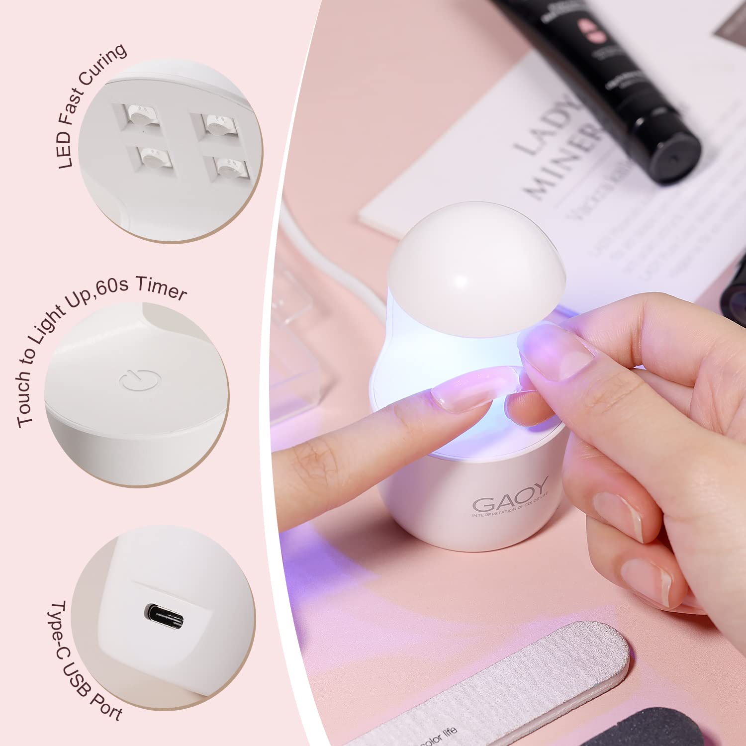 GAOY poly gel kit designed for beginners for at home use