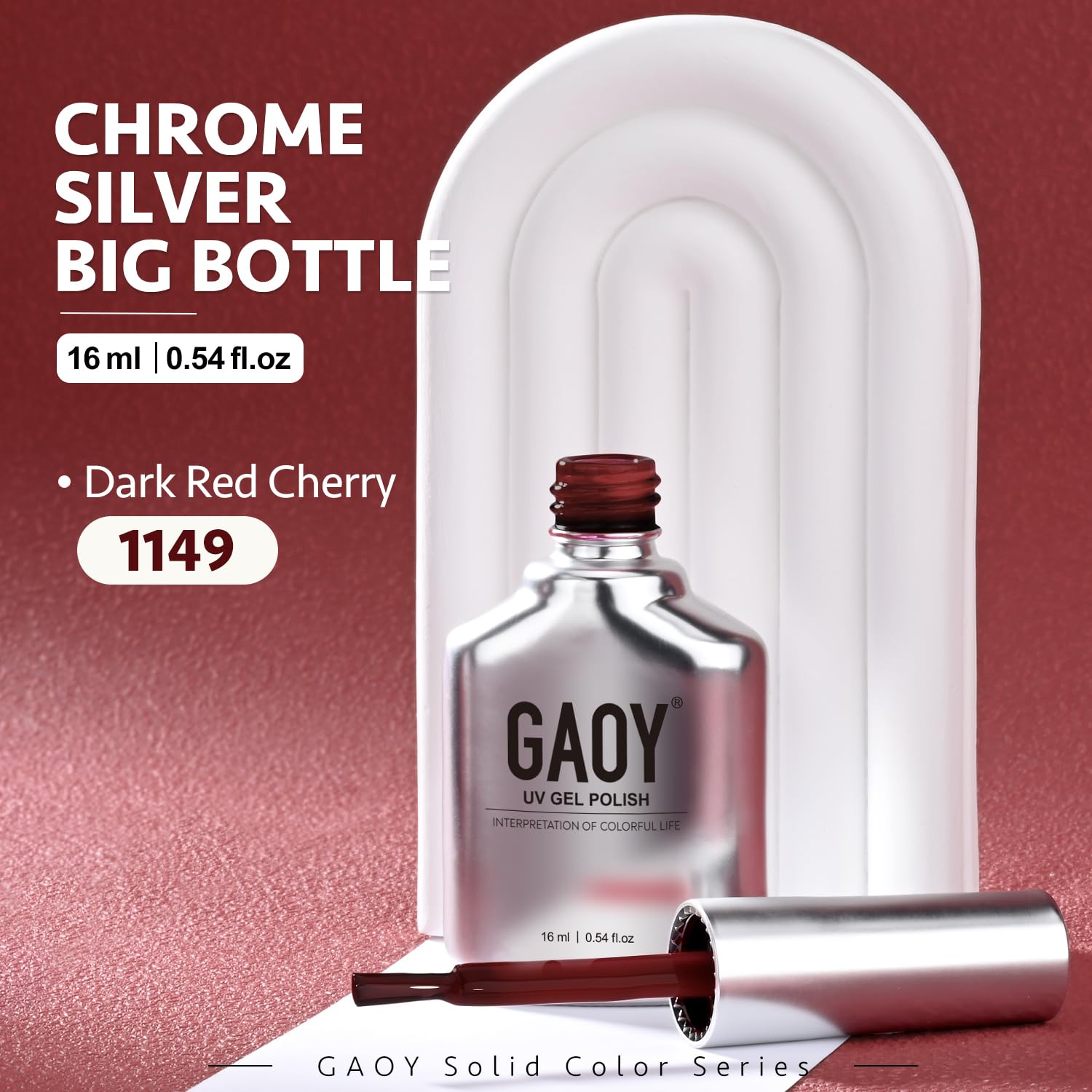 Nail art ideas using GAOY 1149 cherry red shade.