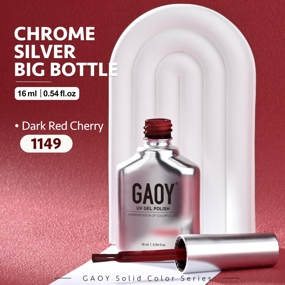 Nail art ideas using GAOY 1149 cherry red shade.