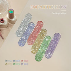 GAOY Reflective Glitter Gel Silver delivers luminous sparkle for quick chic manicures