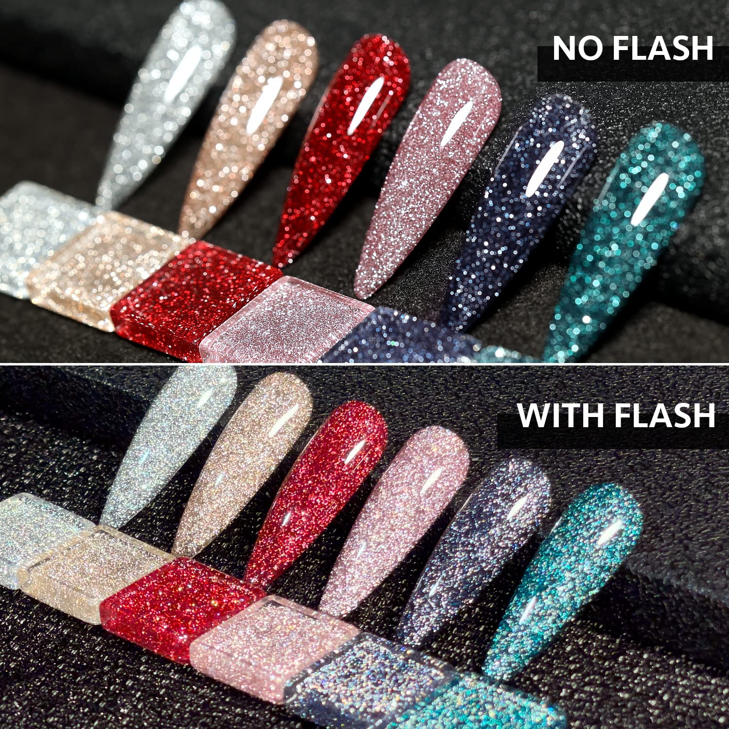 GAOY Reflective Glitter pearl shade offers subtle everyday shimmer.