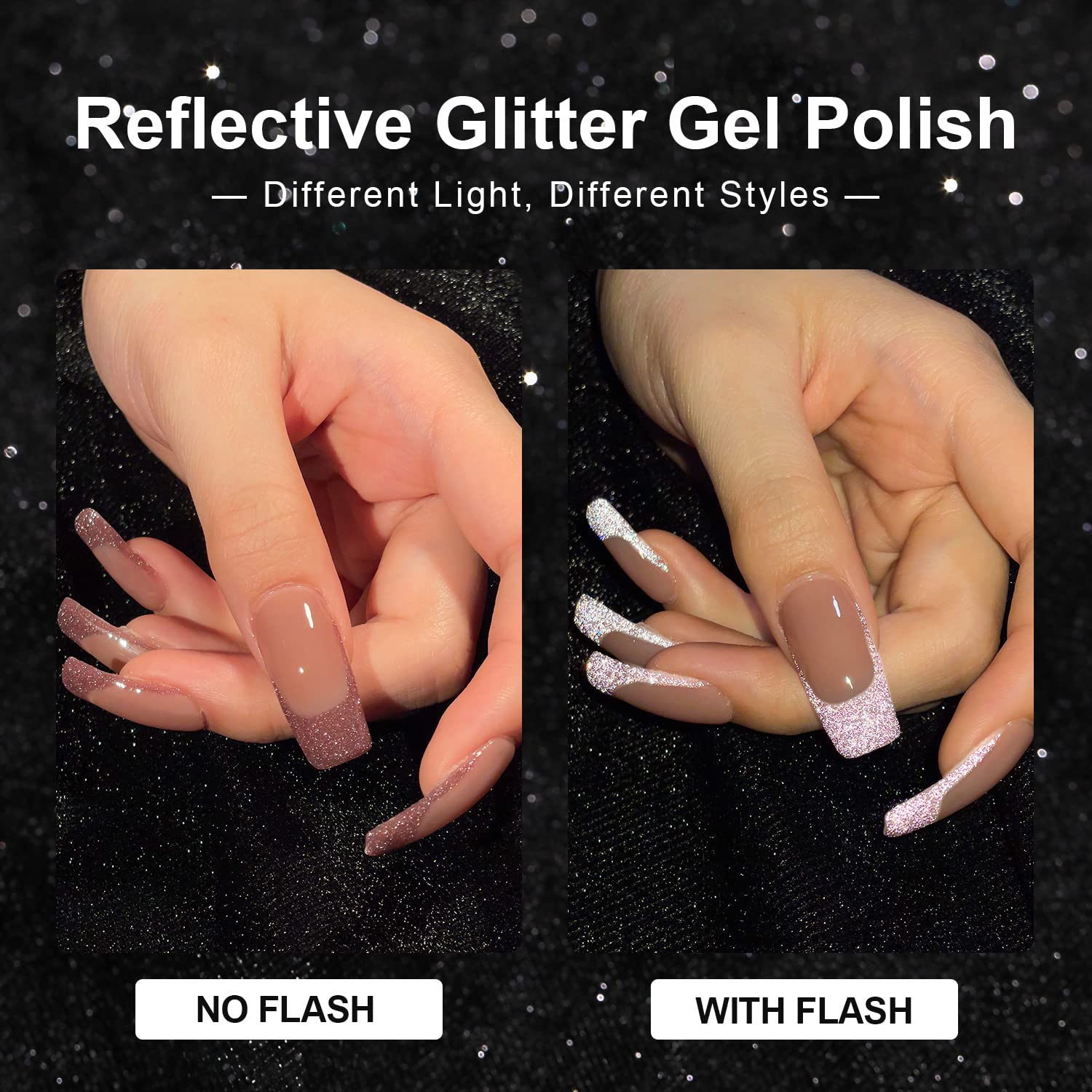 GAOY Reflective Glitter red nail polish for bold, party-ready looks.