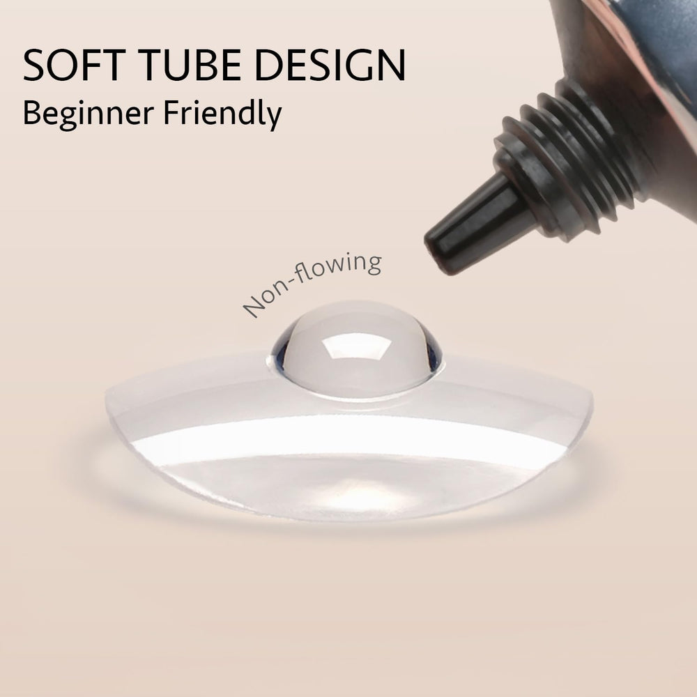 GAOY Rhinestone Glue showing easy, precise application for nails.