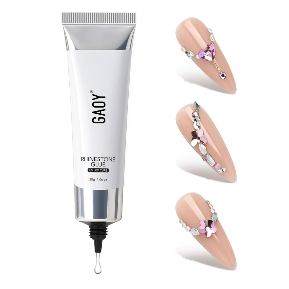 GAOY Rhinestone Glue for strong adhesion on nail gems and decorations.
