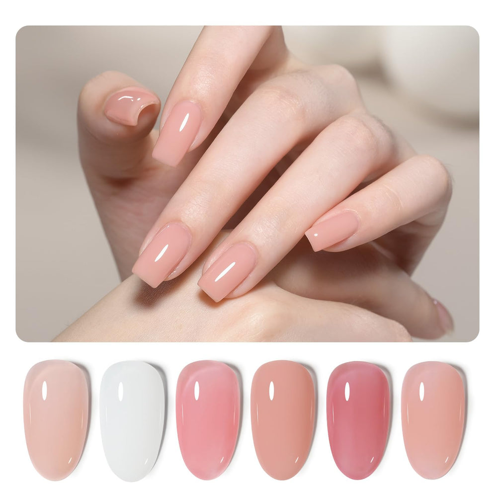 GAOY rubber base gel bottle for fast, durable one-step manicure