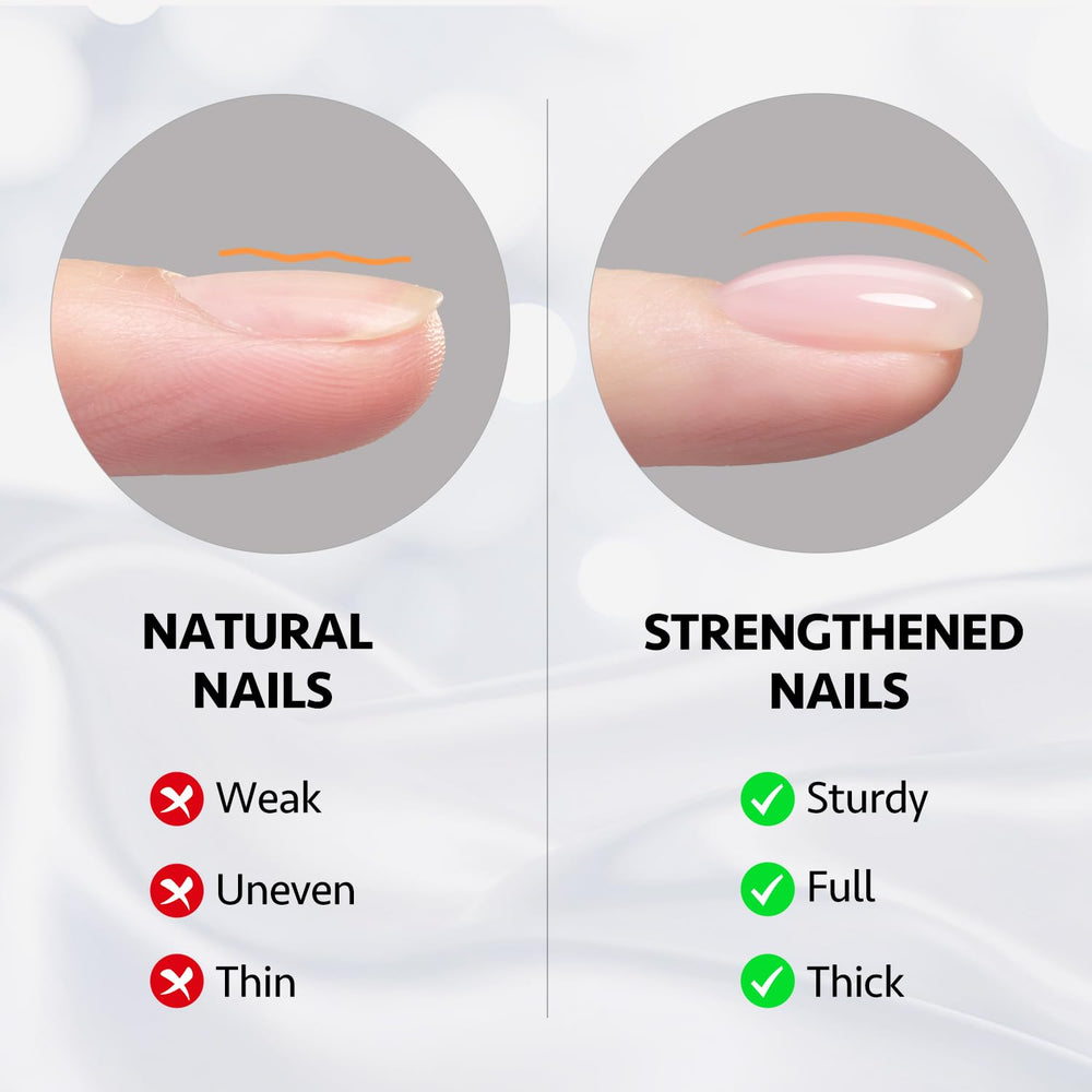 GAOY self-leveling builder gel application delivers smooth, even nail extensions.