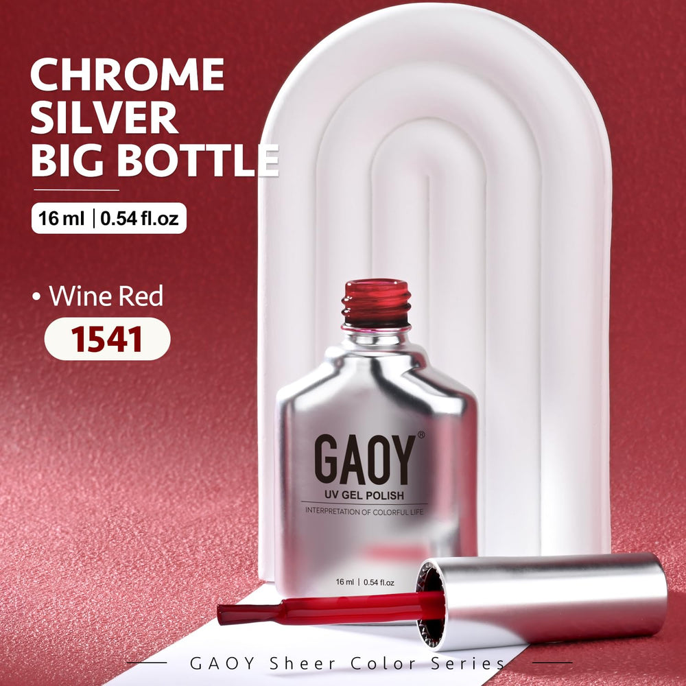 GAOY shimmering jelly red finish with base and top coats.