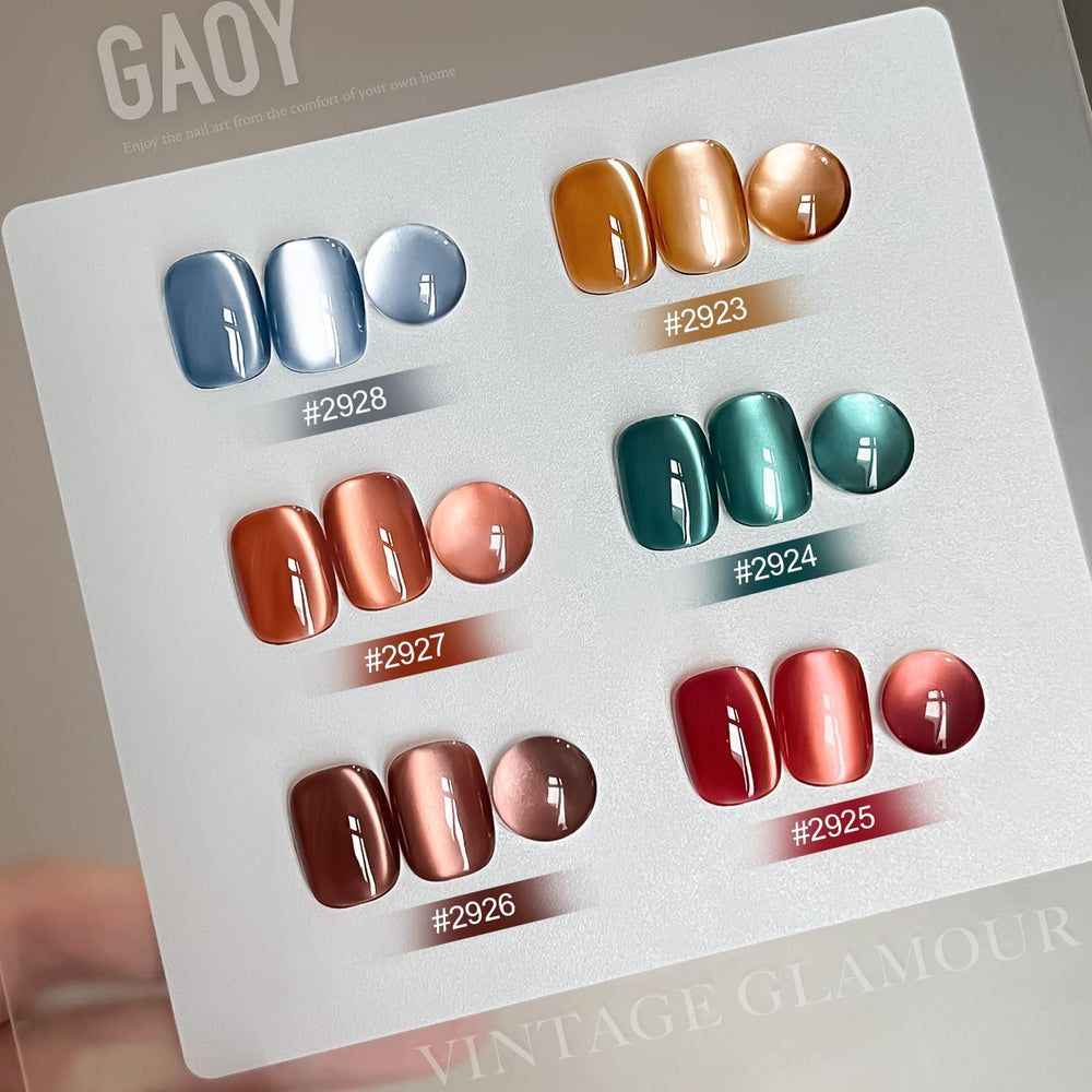 GAOY jelly red cat eye gel polish with magnetic pattern option