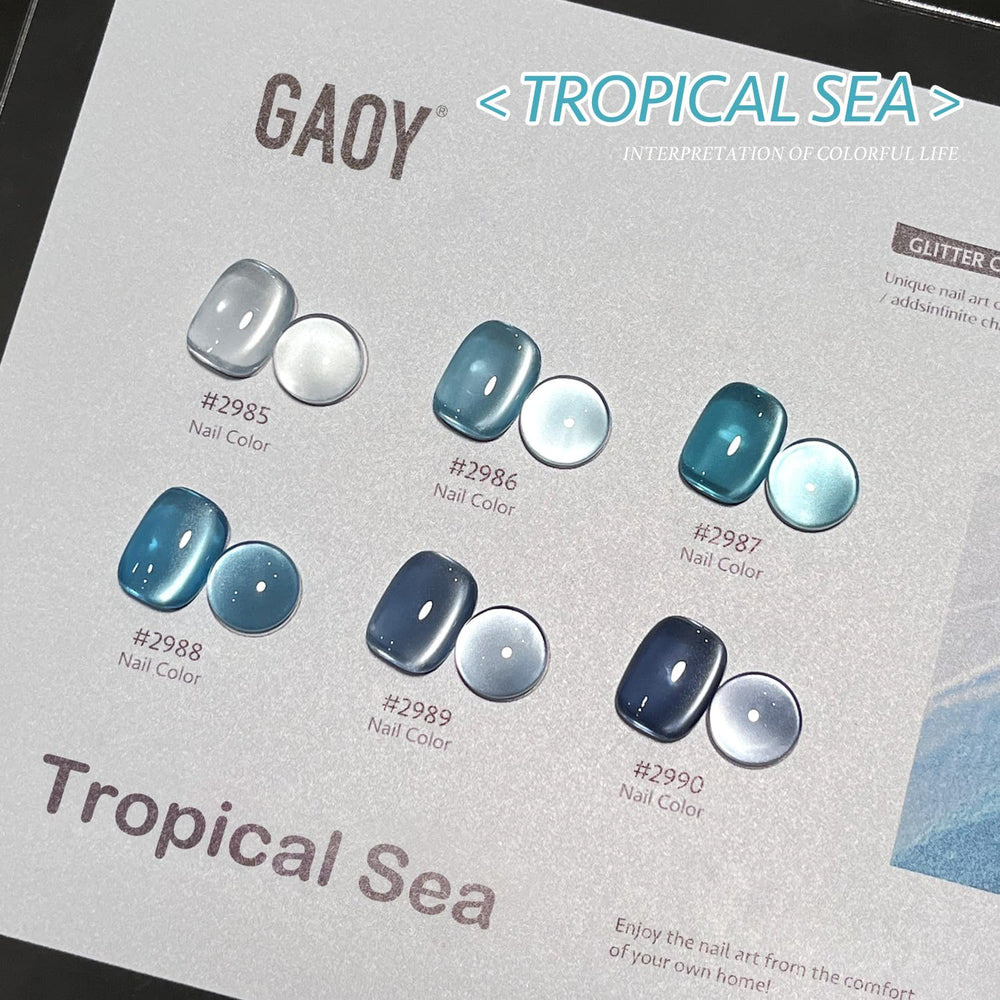 GAOY six-colors gel set offers versatile options for varied nail art.