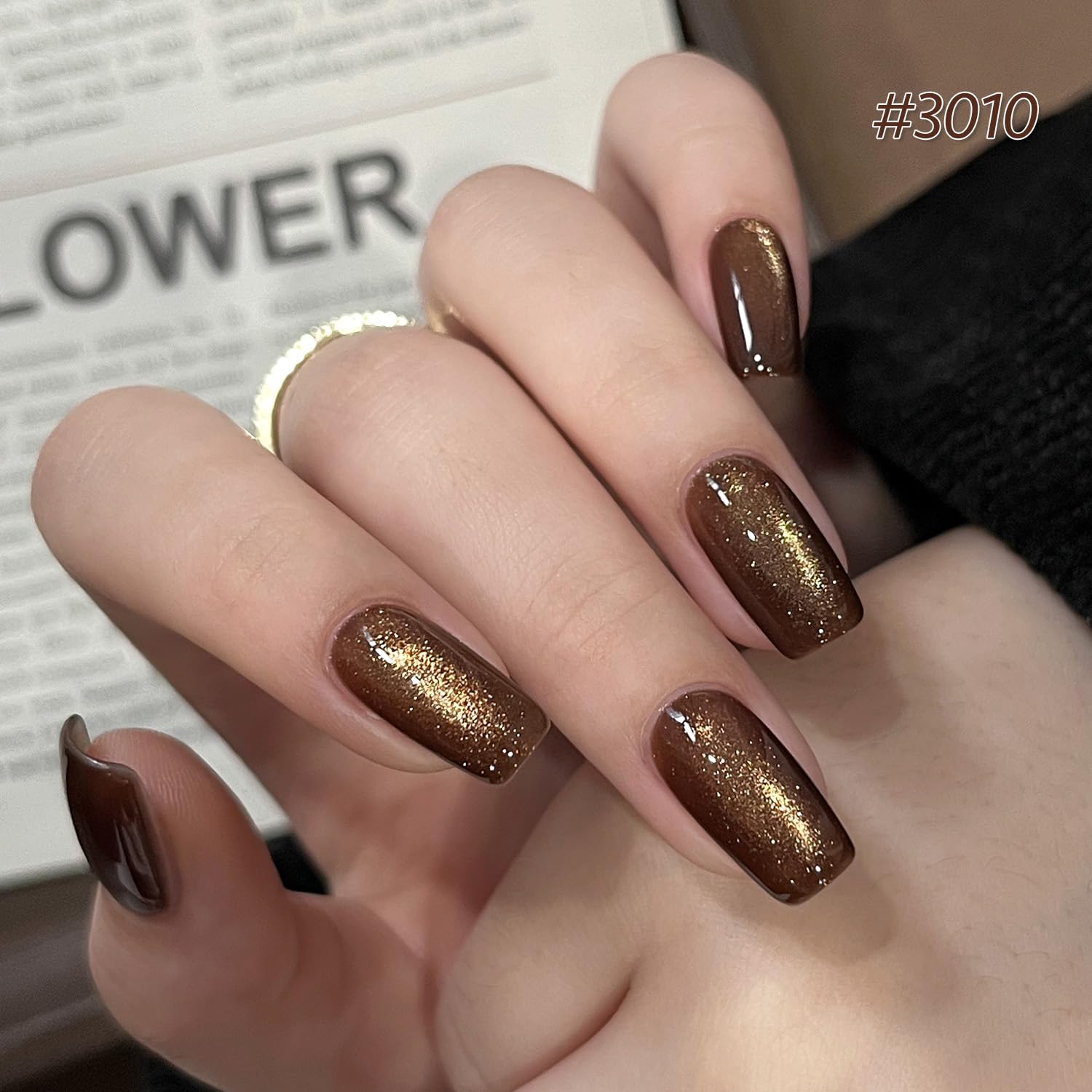 GAOY Six-color gel polish bottles for home manicures.