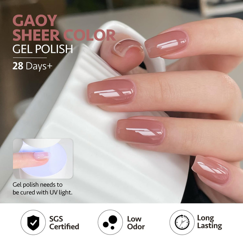 GAOY Six-color display promotes versatile nail art options.