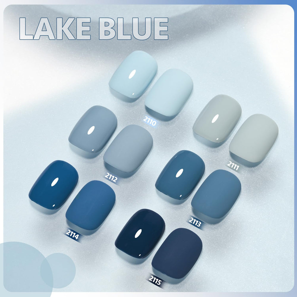 GAOY six-color nude gray baby blue palette for versatile nails