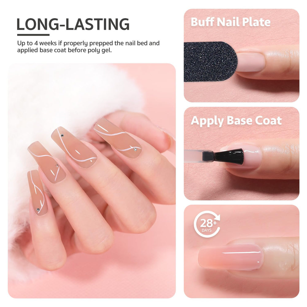 GAOY slip solution used to smooth poly gel for even, flawless results.