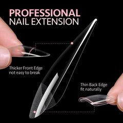 GAOY soft gel nail tips material highlighting flexible, break-resistant design for nails.