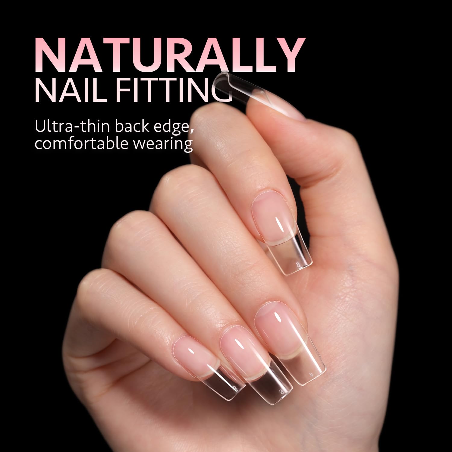 GAOY soft half-matte tips—gentle extension with natural feel.