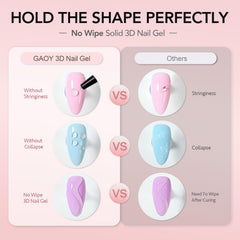 GAOY soft tube design enables mess-free nail art sculpting