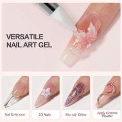 GAOY solid builder gel application supports mess-free, fast extensions.
