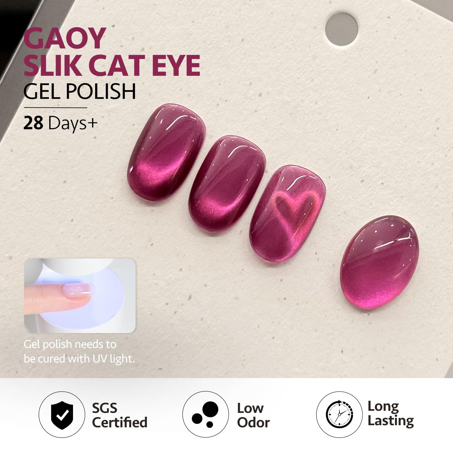 GAOY Top coat post-cure tip for smooth shine.