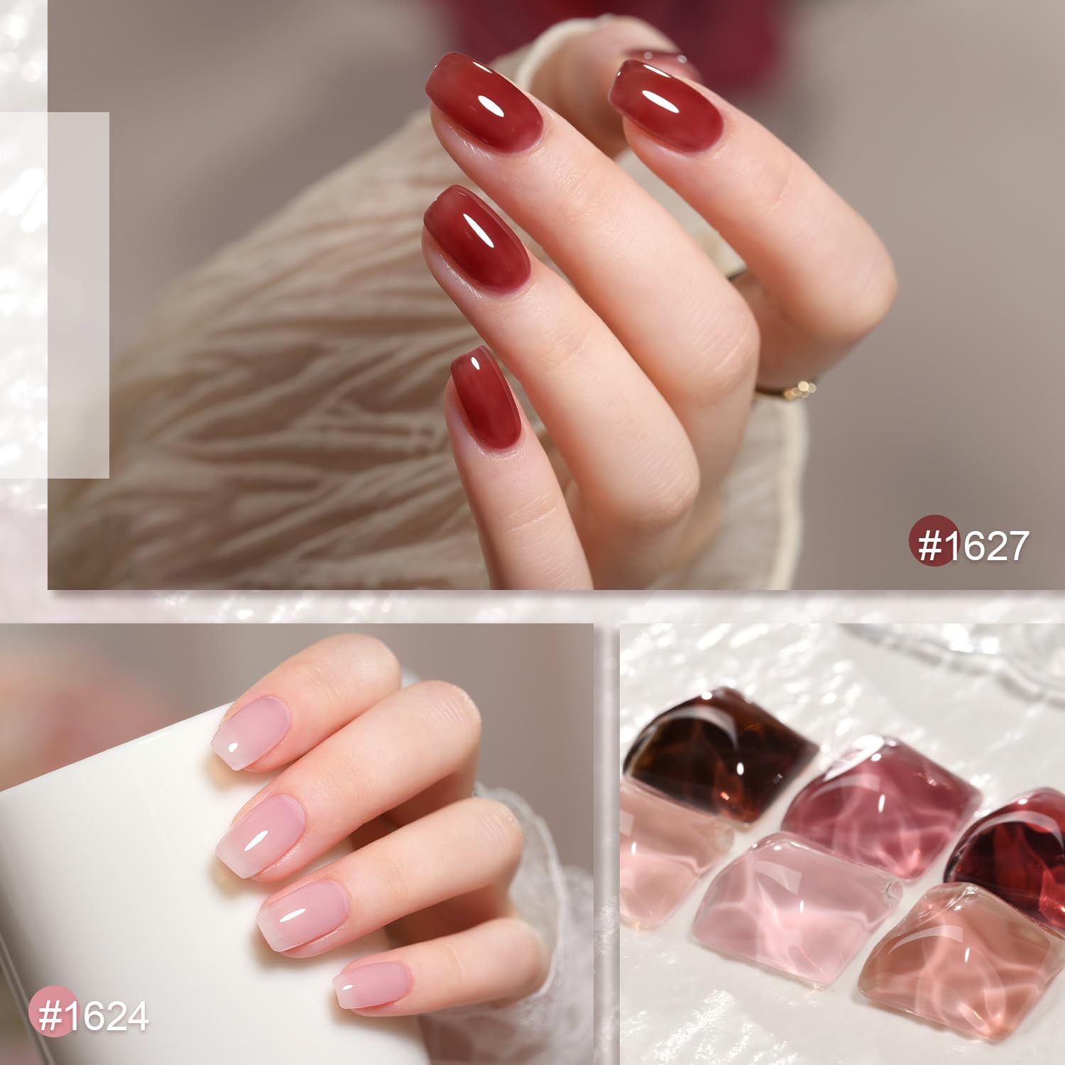 GAOY top and base coat deliver a durable shine and smooth adhesion.