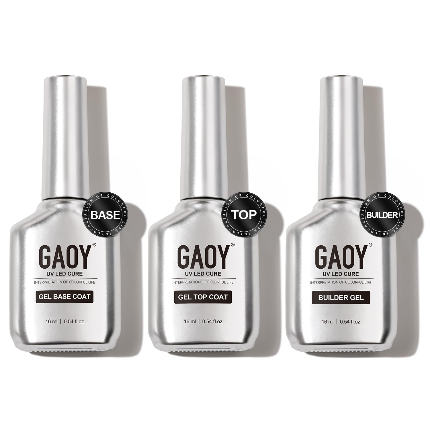 GAOY top coat bottle gloss delivers a rock-hard, glass-like finish.