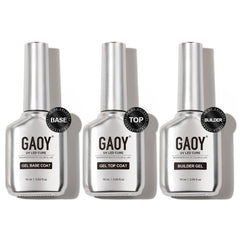 GAOY top coat bottle gloss delivers a rock-hard, glass-like finish.
