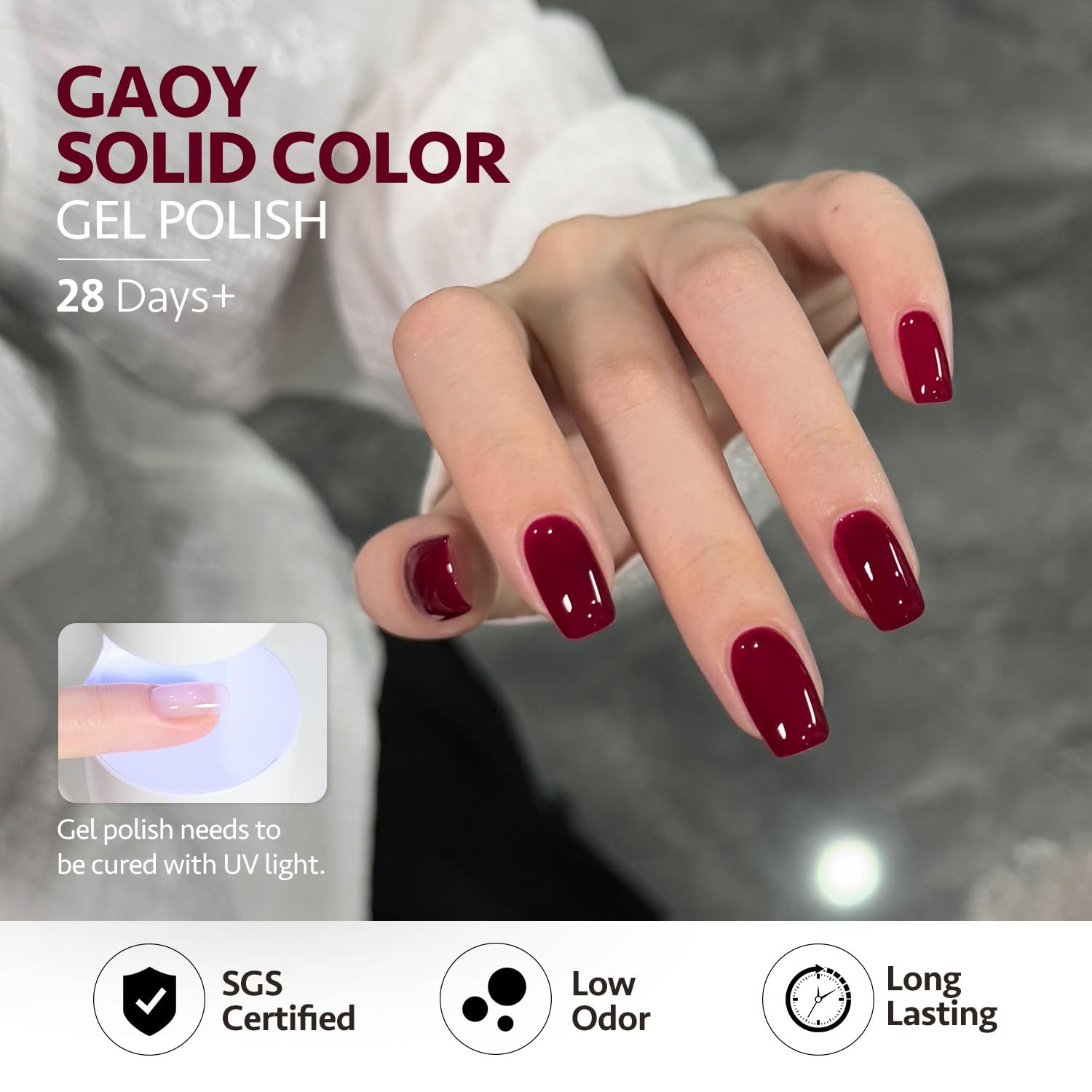 GAOY top coat finish delivers smooth, glossy or velvet texture.