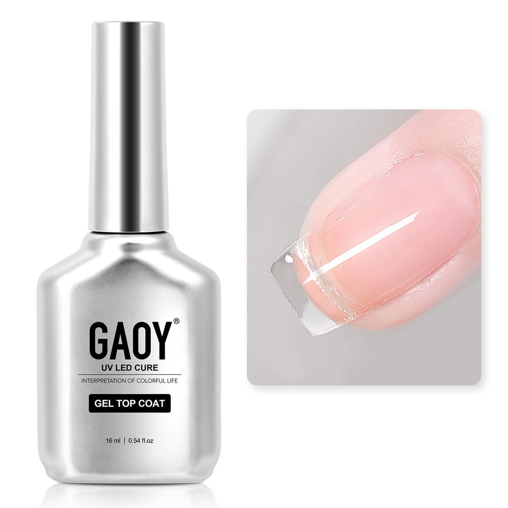 GAOY top coat bottle with gloss finish for a brilliant shine