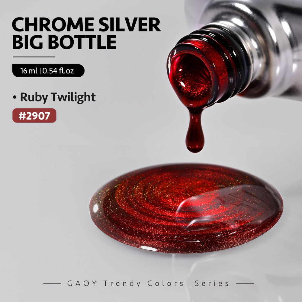 GAOY top coat seals color with shimmery durable shine.