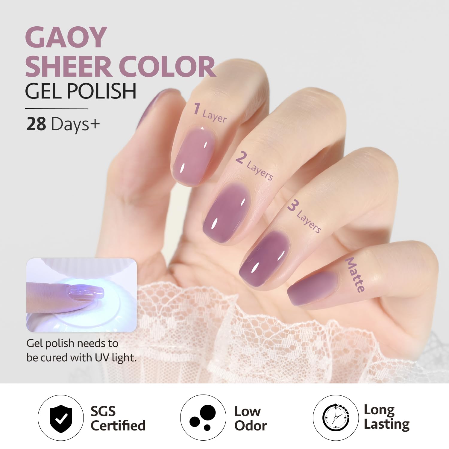GAOY toxic-free gel polish with lower odor