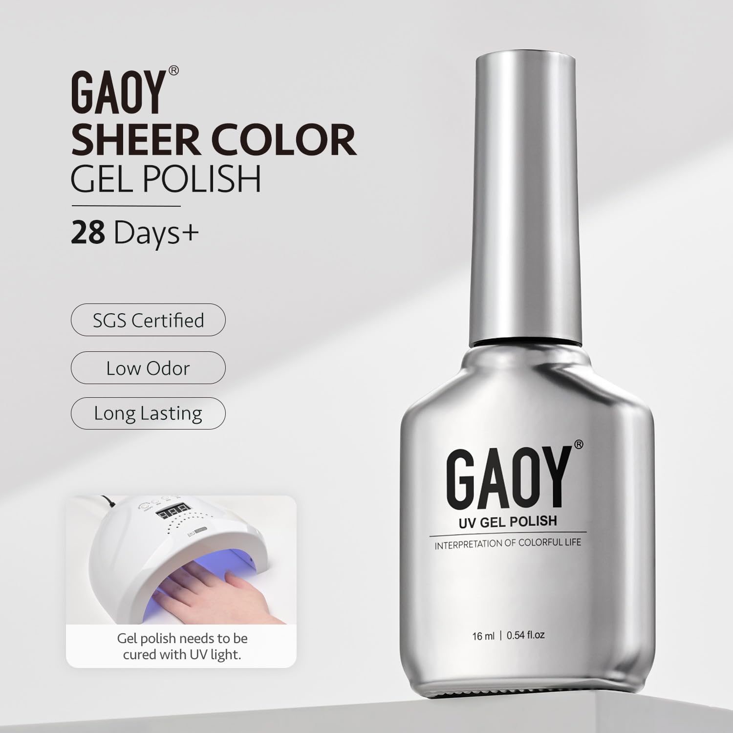 GAOY Nude Jelly Gel Nail Polish is toxin-free and SGS certified.