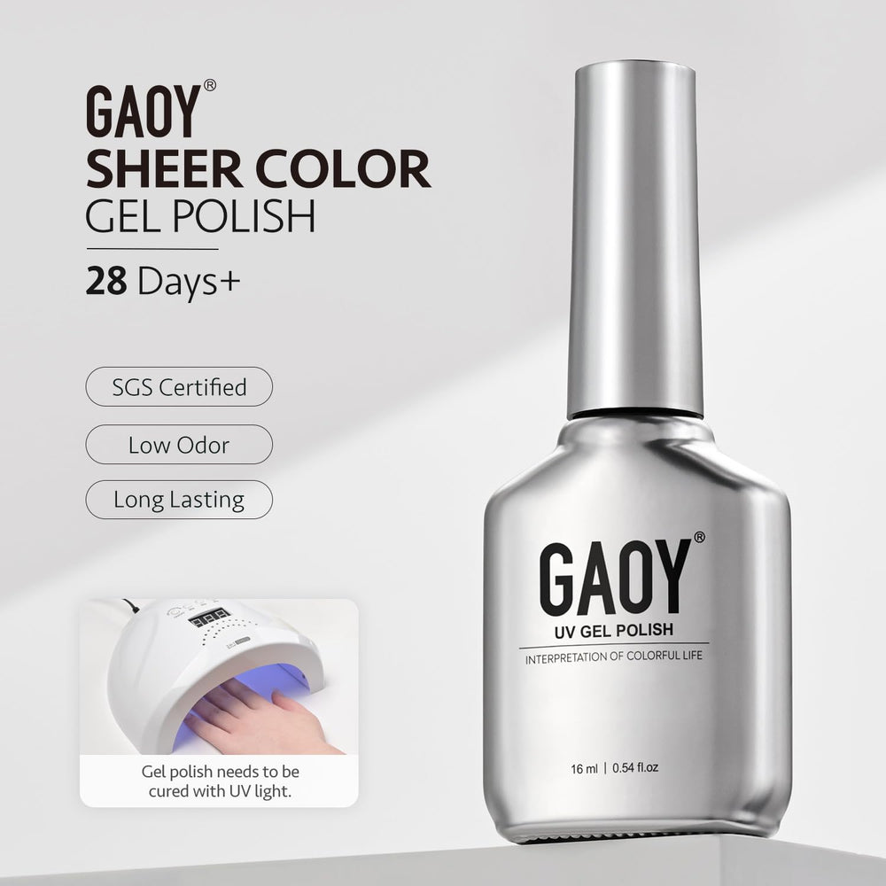 GAOY Nude Jelly Gel Nail Polish is toxin-free and SGS certified.
